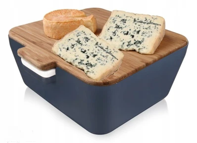 Tomorrow's Kitchen 27104603 Súprava na chlieb/čipsy a omáčky „Bread & Dip“ – modrá