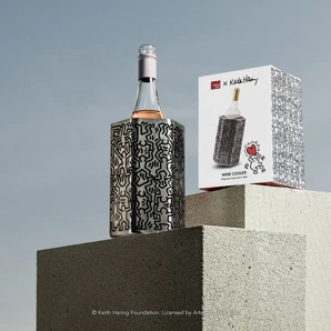 Vacu Vin Chladič na víno a šampanské "Hive x Keith Haring" z nehrdzavejúcej ocele