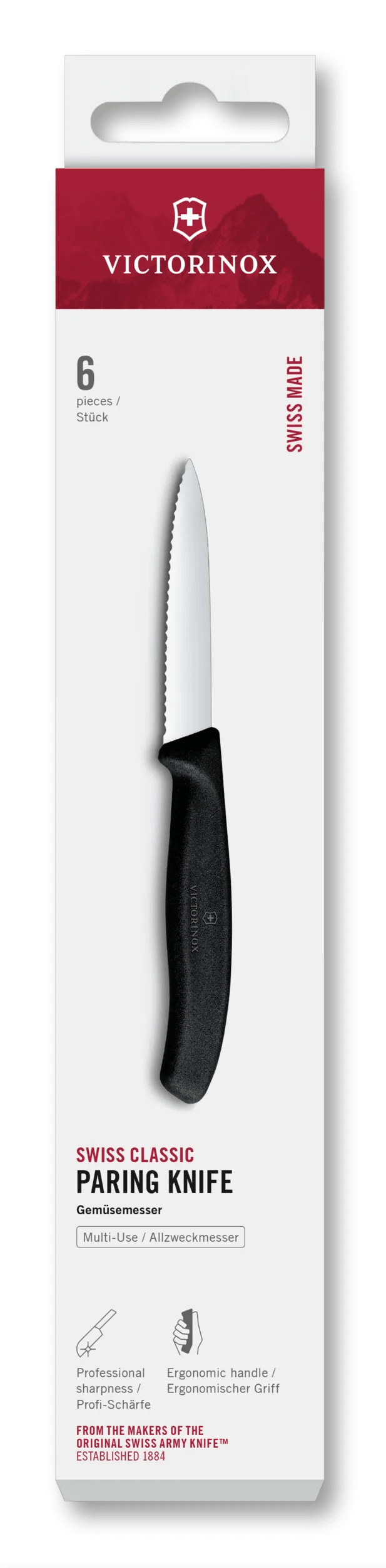 Victorinox Súprava lúpacích nožov  6-dielna čierna