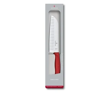 Victorinox SwissClassic Santoku nôž 17 cm červený