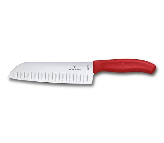 Victorinox SwissClassic Santoku nôž 17 cm červený
