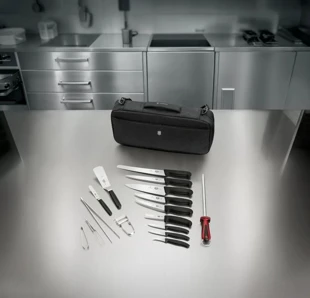 Victorinox Kompaktná kuchárska súprava, 16 kusov, čierna