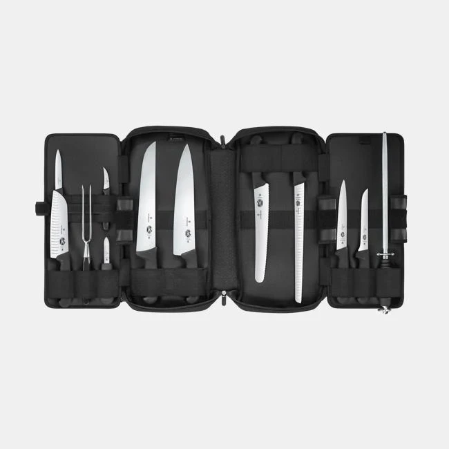 Victorinox Súprava kuchárskych nožov v puzdre, 15 kusov, čierna