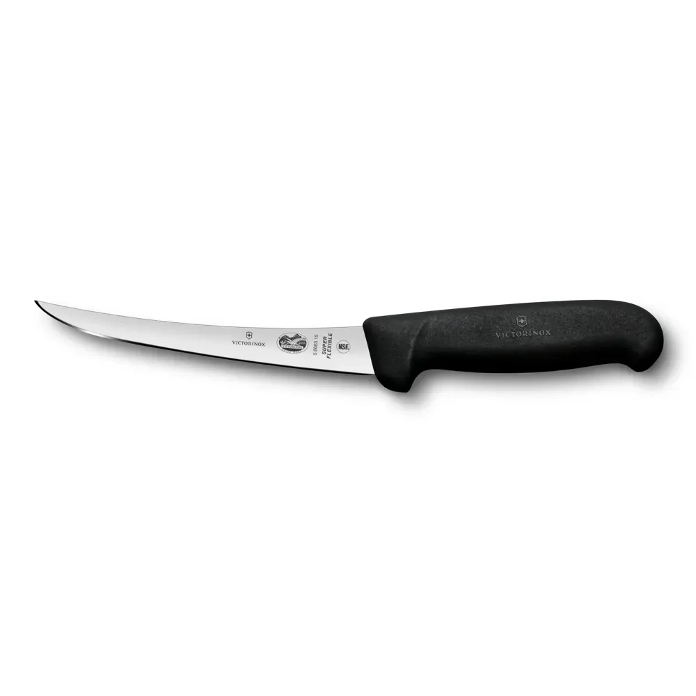Victorinox 5.6663.15 kuchynský nôž Fibrox -  vykosťovací super flexible 15 cm čierny
