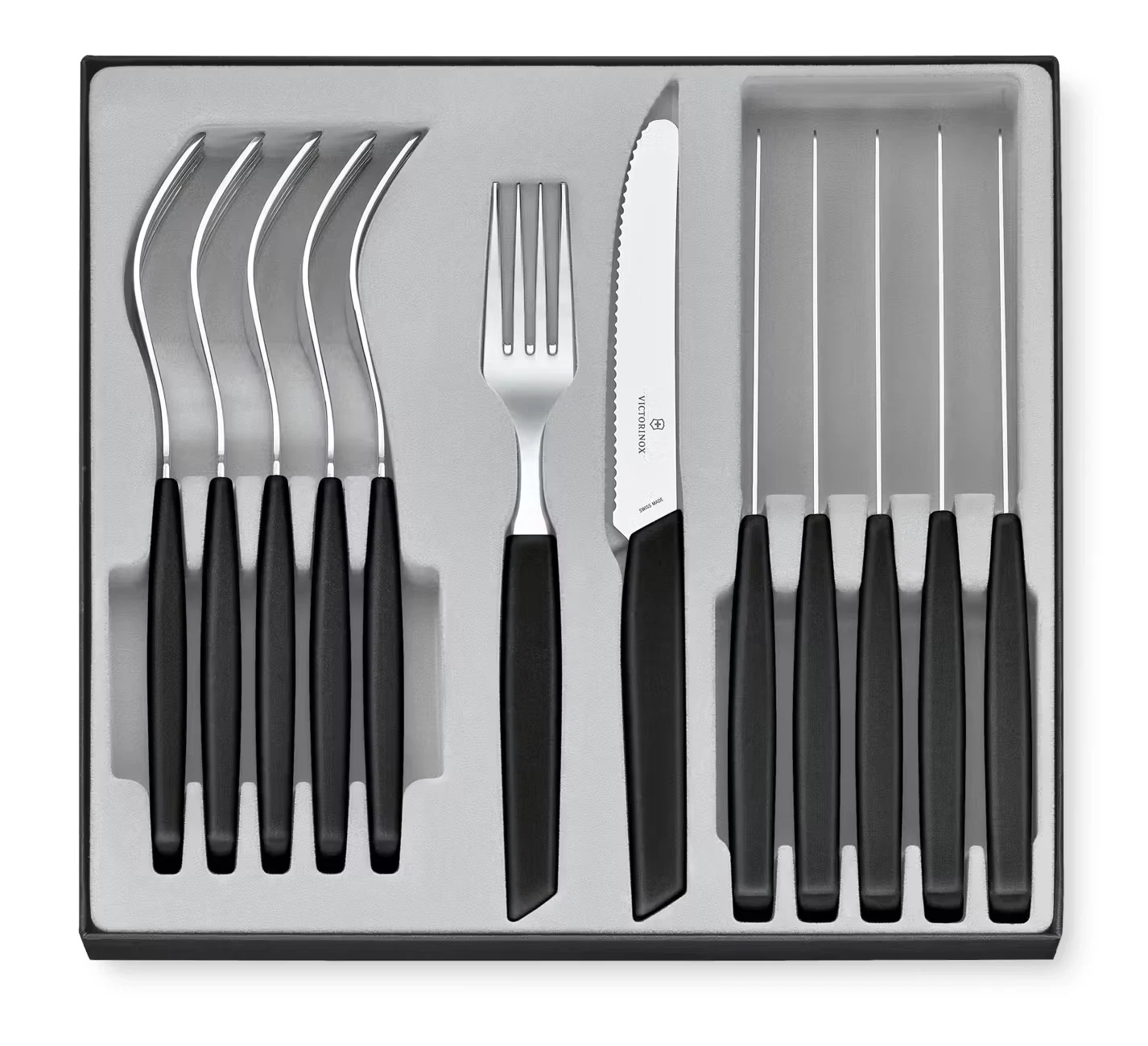 Victorinox Swiss Modern Príborová sada - 12 ks - čierna