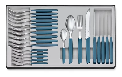 Victorinox Swiss Modern Príborová sada - 24 ks - nevädzová modrá