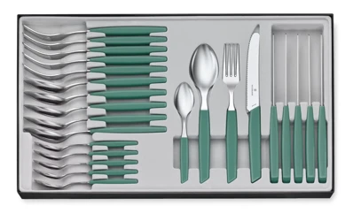 Victorinox Swiss Modern Príborová sada - 24 ks - šalviová zelená