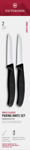 Victorinox Swiss Classic 6.7493.2 Sada nožov 2 ks čierna