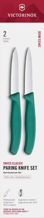 Victorinox Swiss Classic 6.7694.2C1 Sada nožov 2 ks zelená